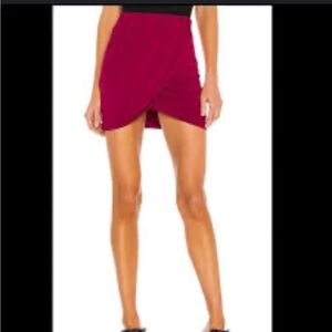 NBD Burgundy Mini Skirt